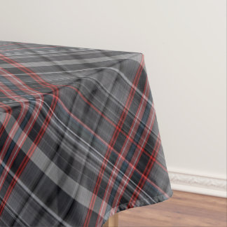 Toalha De Mesa Tartan vermelho e cinzento