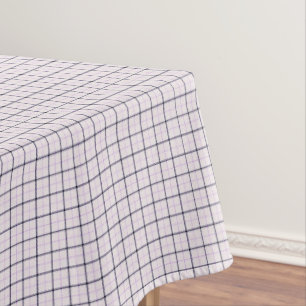 Toalha De Mesa Tattersall Padrão Violet White Dark Xadrez Azul