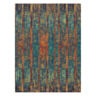 Toalha De Mesa Teal Blue Green Orange Busy Abstract Tablecloth