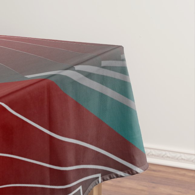 Toalha De Mesa teal burgundy spin (Posição Original)