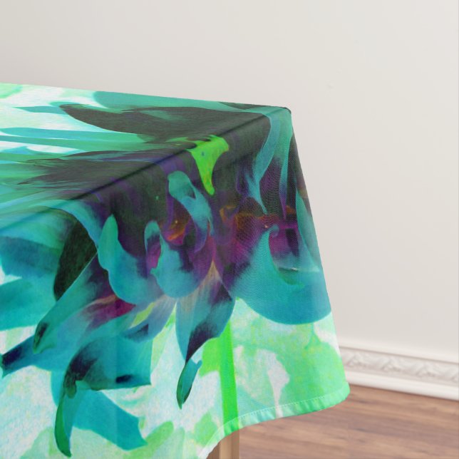 Toalha De Mesa Teal e Cactus Negra (Posição Original)