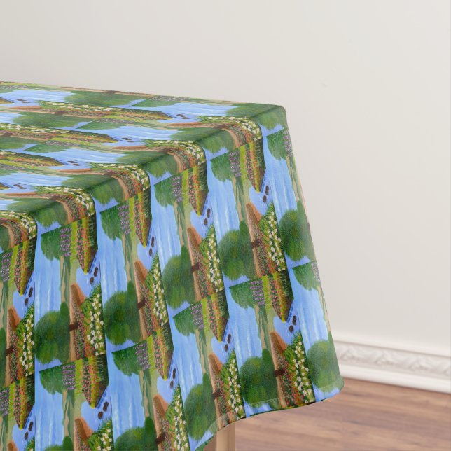 Toalha De Mesa tecido de algodão primavera Stream (Posição Original)