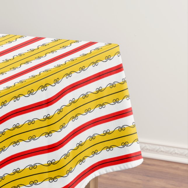 Toalha De Mesa Tecido de mesa em faixa espanhola (Posição Original)