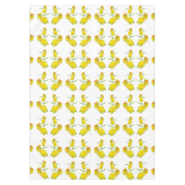 Toalha De Mesa Tecido de Rosa Amarelo.