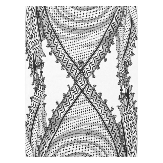 Toalha De Mesa Tecido Tradicional do Keffiyeh Scarf Palestino (Frente)