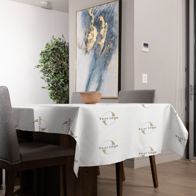 Toalha De Mesa Tecnologia Mínima de Logotipo para Empresas Modern (Criador carregado)