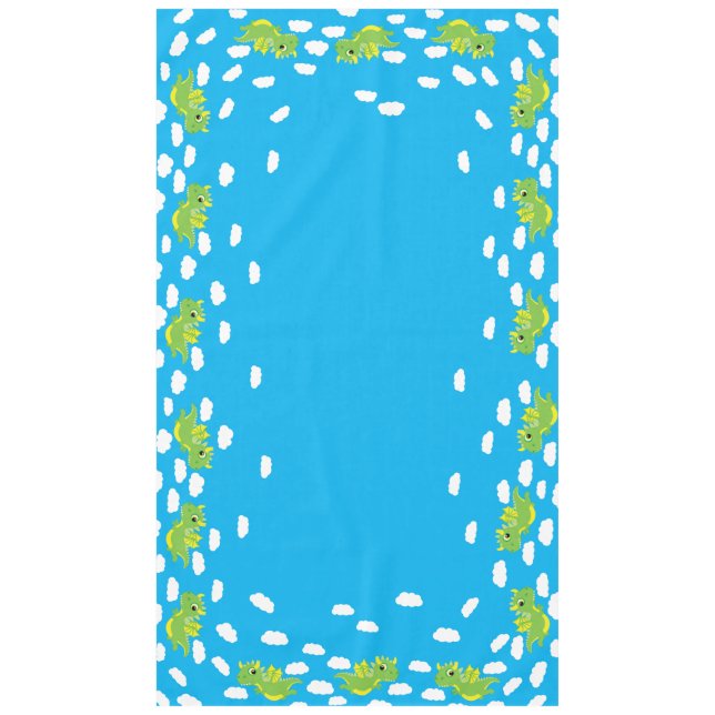 Toalha De Mesa Tela de Mesa de aniversário do Dragão Magro (Frente)