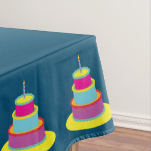 Toalha De Mesa Tema De Festa De 11 ruas, Bolo De Aniversário, Bon