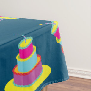 Toalha De Mesa Tema De Festa De 11 ruas, Bolo De Aniversário, Bon