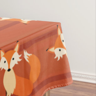 Toalha De Mesa Tema do Pequeno Fox Cute Colorir primeiro aniversa