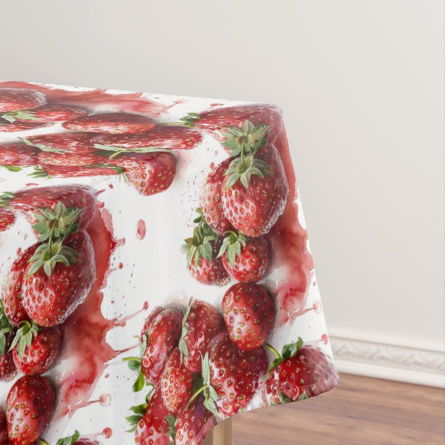 Toalha de mesa temática de morango decoração de ca (Posição Original)