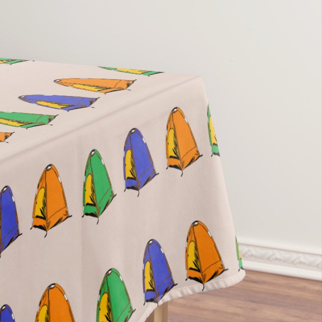 Toalha De Mesa Tendas de campos multicolores (Posição Original)