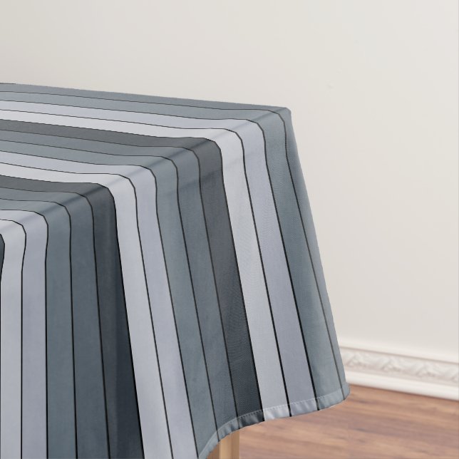 Toalha De Mesa Tendy Modern Space Cinzas Stripes (Posição Original)