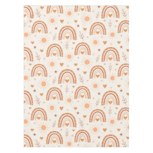 Toalha De Mesa Terracotta boho rainbow pattern baby shower