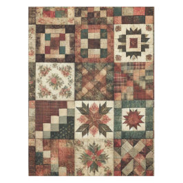 Toalha De Mesa Terracotta Patchwork Quilt Rustic Vintage Floral