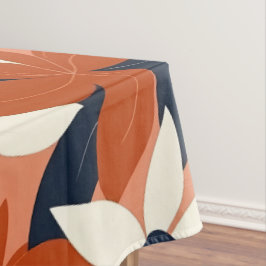 Toalha De Mesa Terracotta White Floral Elegante