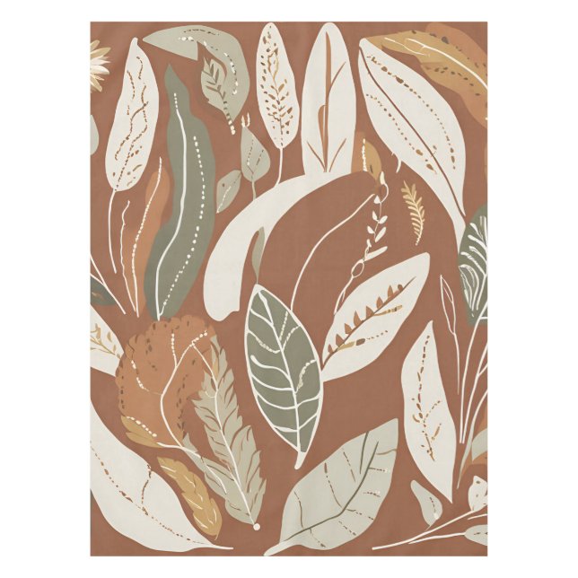 Toalha De Mesa Terracotta Wildflower Rustic Boho Decor (Frente)