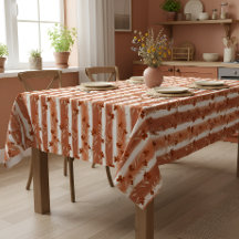 Terracotta Wildflower Vertical Stripe Boho Pattern