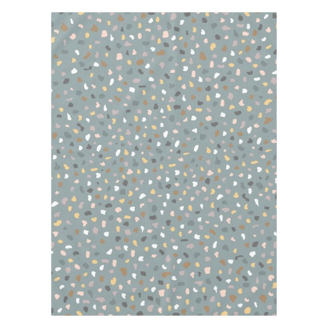 Toalha De Mesa Terrazzo Neutro Moderno Tablecloth (Frente)