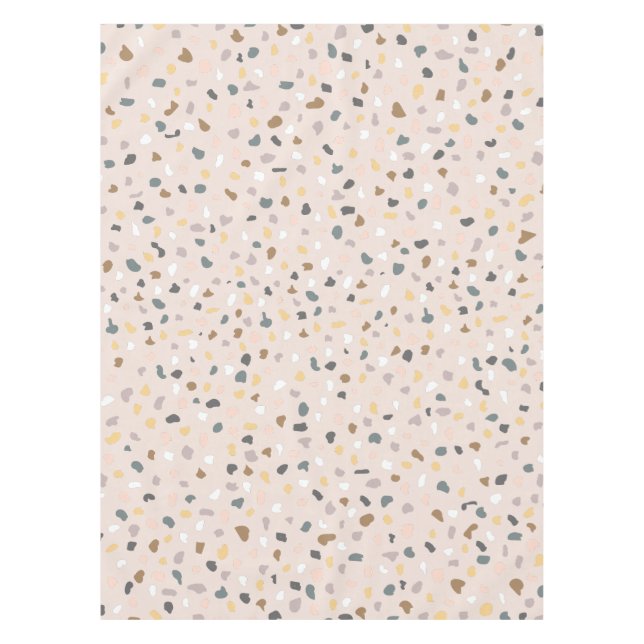Toalha De Mesa Terrazzo Neutro Moderno Tablecloth (Frente)