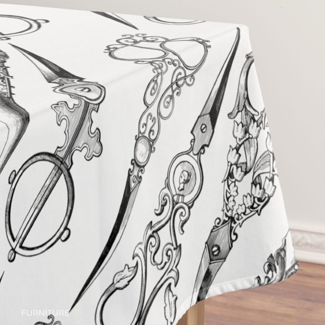 Toalha De Mesa Tesoura-de-costura vitoriana elegante (Criador carregado)