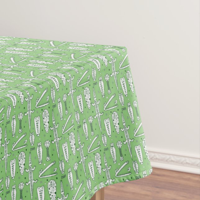 Toalha De Mesa Teste padrão 2 do crocodilo do esboço (Posição Original)