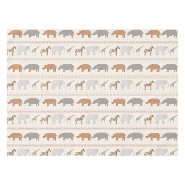 Toalha De Mesa Teste padrão africano 1 dos animais (Frente (Horizontal))