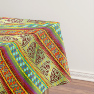 Toalha De Mesa Teste padrão africano colorido de Kente da listra