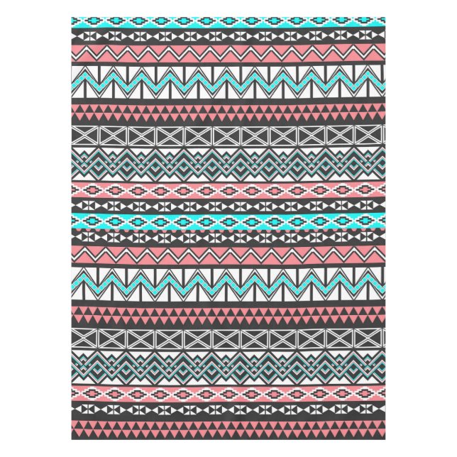 Toalha De Mesa Teste padrão asteca tribal do nativo americano (Frente)