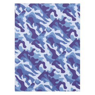 Toalha De Mesa Teste padrão azul da camuflagem