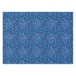 Toalha De Mesa teste padrão azul da textura do leopardo