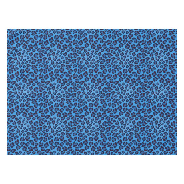 Toalha De Mesa teste padrão azul da textura do leopardo (Frente (Horizontal))