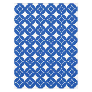 Toalha De Mesa Teste padrão azul e branco do shippo