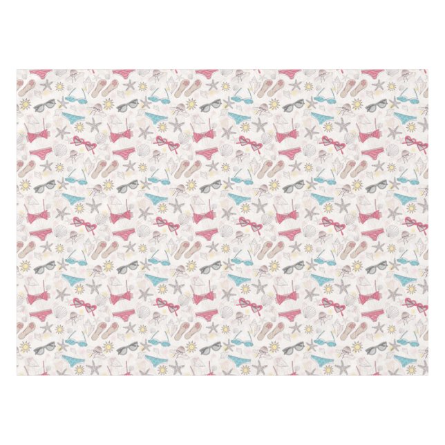 Toalha De Mesa Teste padrão bonito do abstrato do verão (Frente (Horizontal))