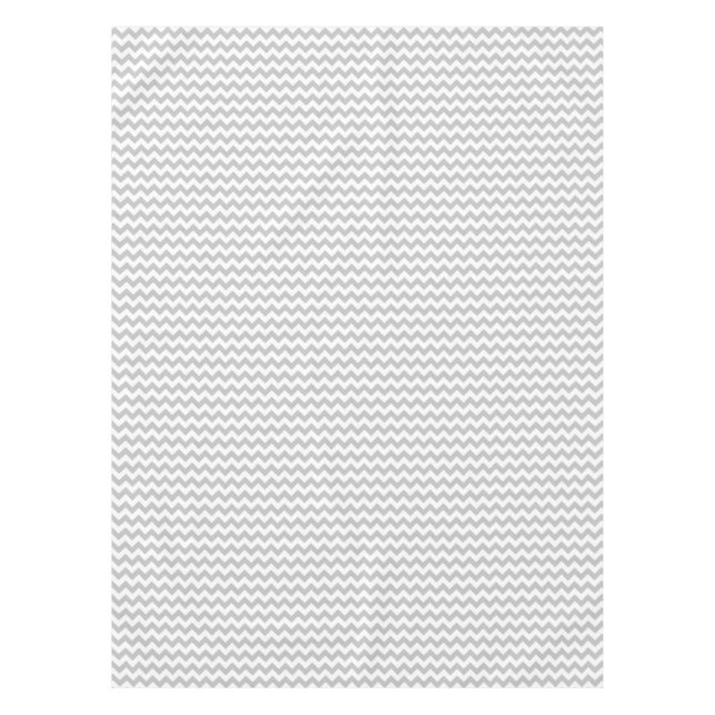 Toalha De Mesa Teste padrão cinzento e branco de Chevron do (Frente)