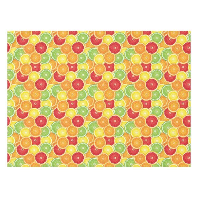 Toalha De Mesa Teste padrão com citrinas (Frente (Horizontal))