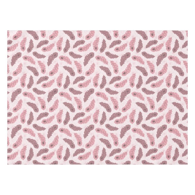 Toalha De Mesa teste padrão com penas do pavão (Frente (Horizontal))