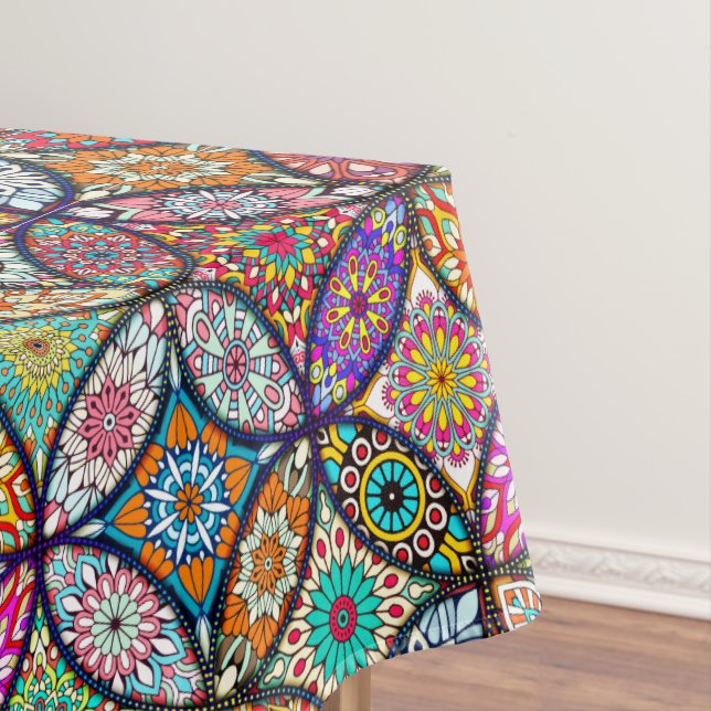 Toalha De Mesa Teste padrão criativo da arte dos círculos das (Posição Original)