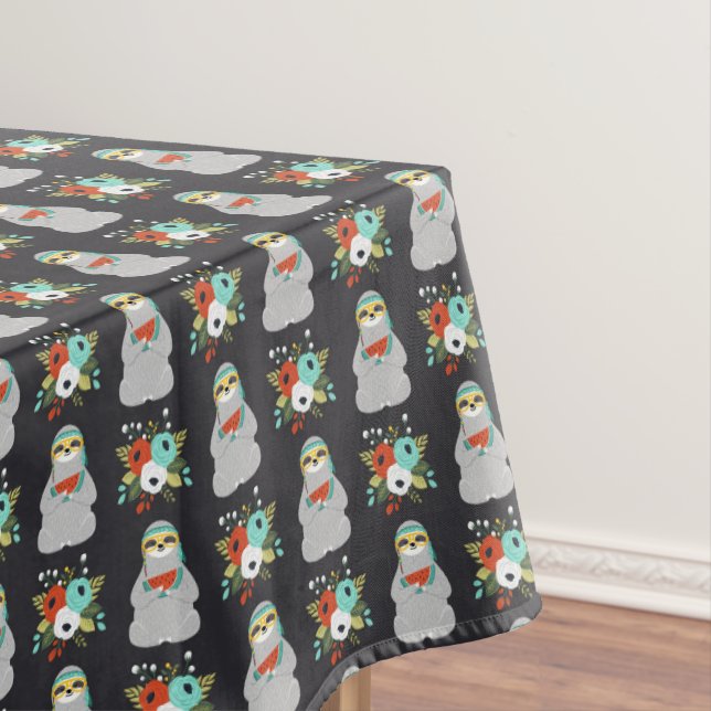 Toalha De Mesa Teste padrão da preguiça da melancia (Posição Original)