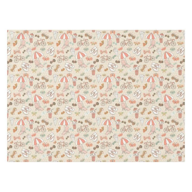 Toalha De Mesa Teste padrão das férias de verão (Frente (Horizontal))