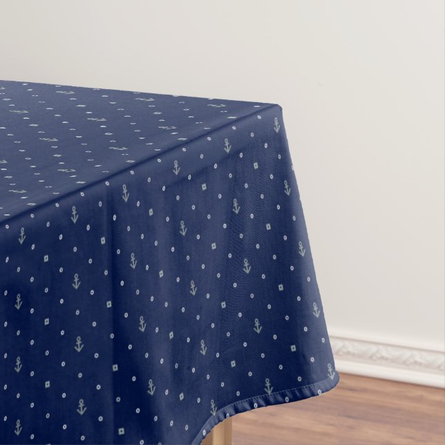 Toalha De Mesa Teste padrão de bolinhas da âncora (Posição Original)
