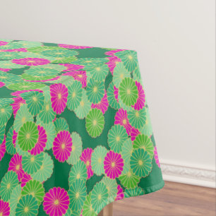 Toalha De Mesa Teste padrão de flor do art deco - máscaras de