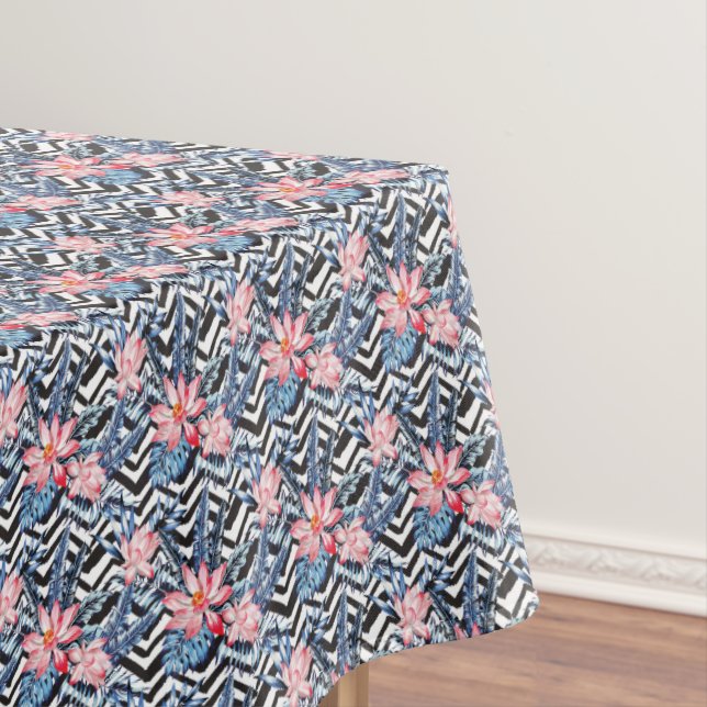 Toalha De Mesa Teste padrão de flor tropical de Lotus (Posição Original)