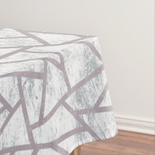 Toalha De Mesa Teste padrão de mosaico cinzento pálido