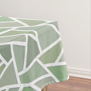 Toalha De Mesa Teste padrão de mosaico da verde azeitona