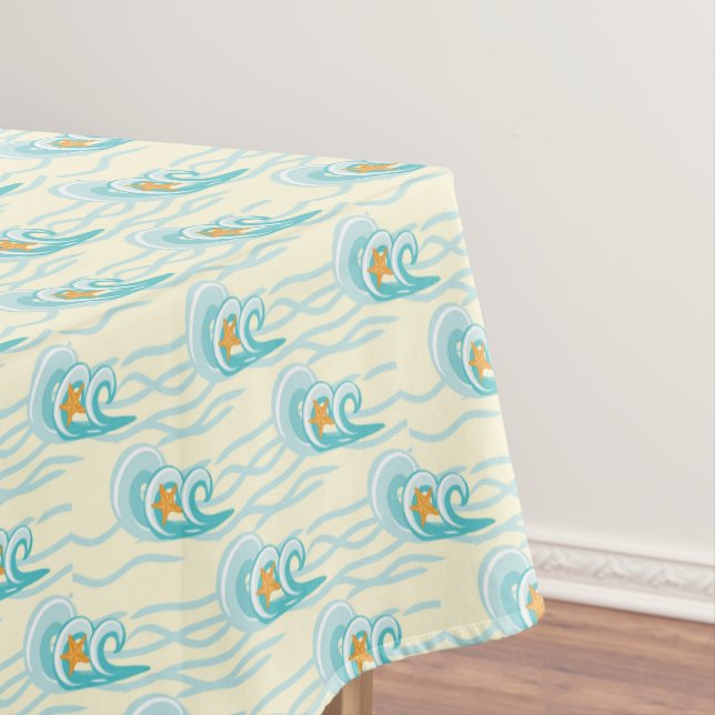 Toalha De Mesa Teste padrão de ondas macio (Posição Original)