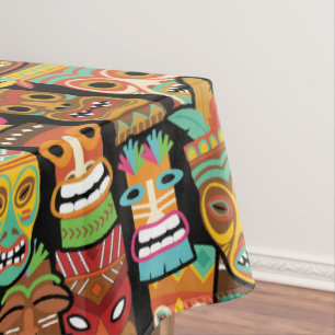 Toalha De Mesa Teste padrão de Tiki