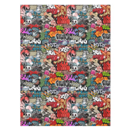 Toalha De Mesa Teste padrão dinâmico urbano da arte dos grafites