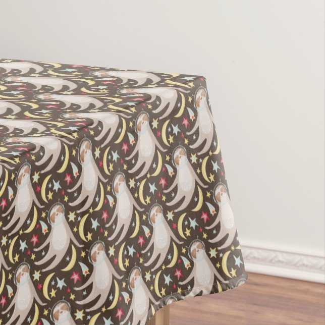 Toalha De Mesa Teste padrão do astronauta da preguiça (Posição Original)