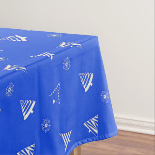 Toalha De Mesa teste padrão do azul do feriado do Natal